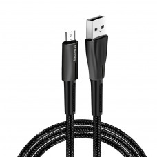 Дата кабель USB 2.0 AM to Micro 5P 1.0m zinc alloy + led black ColorWay (CW-CBUM035-BK)