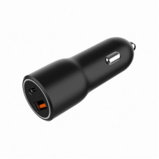 Зарядний пристрій Gembird 1xUSB-A (18W QC3.0) + 1xUSB-C (PD 20W) black (TA-UC-AC2PDQC38-CAR-01)
