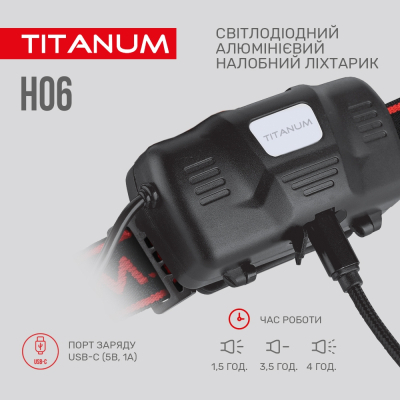 Ліхтар TITANUM 800Lm 6500K (TLF-H06)