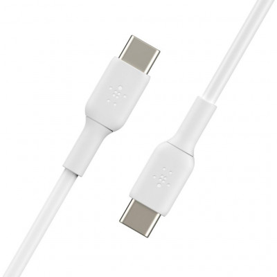 Дата кабель USB-С - USB-С, PVC, 1m, white Belkin (CAB003BT1MWH)
