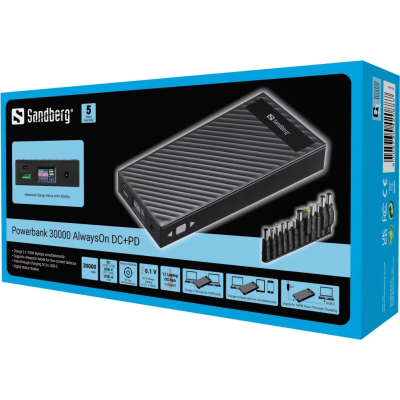 Батарея універсальна Sandberg 30000mAh PD/100W, DC/3-24V/120W, QC/3.0 (420-88)