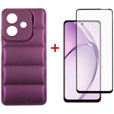 Чохол до мобільного телефона Dengos Oppo A3X Soft + glass (Purple) (DG-KM-125)