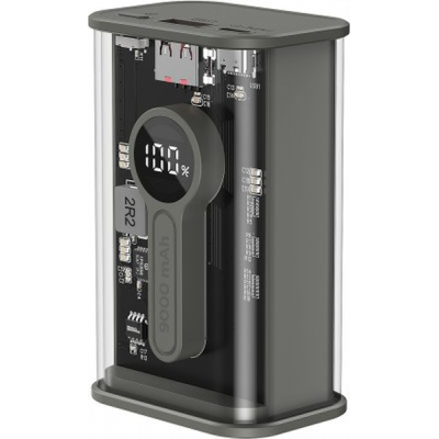 Батарея універсальна Gembird 9000mAh, QC3.0, Transparent (PB09-TQC3-01)