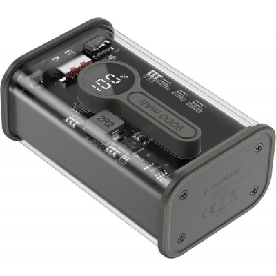Батарея універсальна Gembird 9000mAh, QC3.0, Transparent (PB09-TQC3-01)