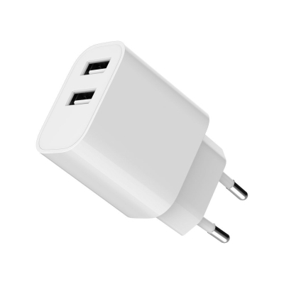Зарядний пристрій Gembird 2 USB-A 5V/2.4A (12W) white (TA-UC-2A12-01)
