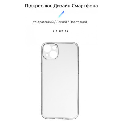 Чохол до мобільного телефона Armorstandart Air Series Apple iPhone 15 Plus Camera cover Transparent (ARM68238)
