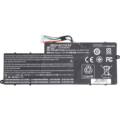 Акумулятор до ноутбука ACER Aspire V5-122P (AC13C34) 11.55V 2640mAh PowerPlant (NB410651)