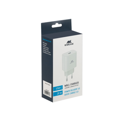 Зарядний пристрій RivaCase 1xUSB Type-C PD 20 Вт white (PS4101 W00 (White))