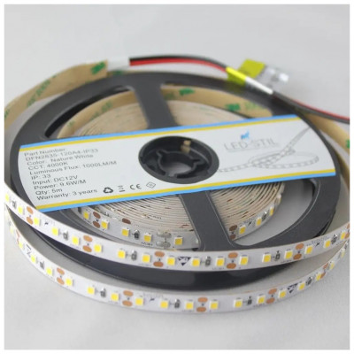 Світлодіодна стрічка LED-STIL 4000K 9,6 Вт/м 2835 120 діодів IP33 12 Вольт 1000 lm нейтральне світло (DFN2835-120A4-IP33)