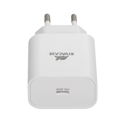 Зарядний пристрій RivaCase 1xUSB Type-C PD 20 Вт кабель Type-C white (PS4101 WD4 (White))