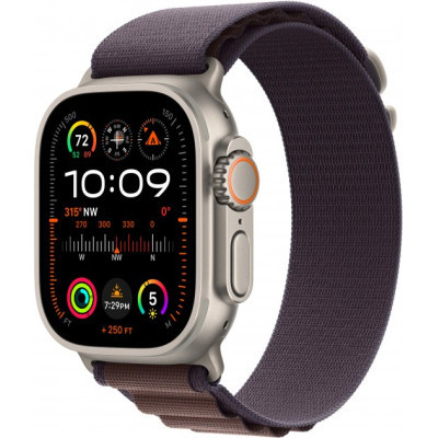 Смарт-годинник Apple Watch Ultra 2 GPS + Cellular, 49mm Titanium Case with Indigo Alpine Loop - Large (MREW3UL/A)