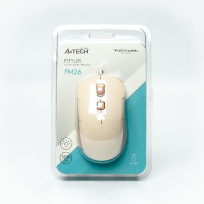 Мишка A4Tech FM26 USB Cafe Latte (4711421991391)