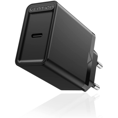 Зарядний пристрій Vention 1xUSB 20W (USB-С) PD black (FADB0-EU)