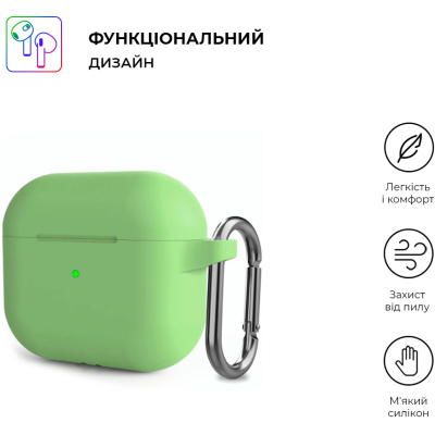 Чохол для навушників Armorstandart Hang Case для Apple AirPods 3 Matcha Green (ARM60315)