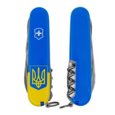 Ніж Victorinox Huntsman Ukraine 91 мм Герб на прапорі вертикальний (1.3713.7_T3030p)