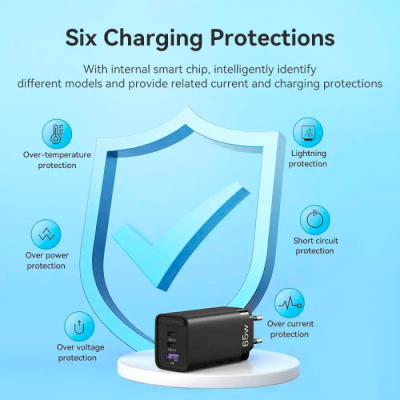 Зарядний пристрій Vention 3xUSB 65W (2xUSB-C+USB-A) PD3.0+QC4.0 black (FEDB0-EU)