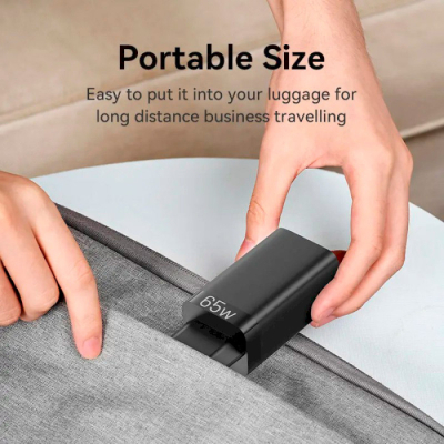 Зарядний пристрій Vention 3xUSB 65W (2xUSB-C+USB-A) PD3.0+QC4.0 black (FEDB0-EU)