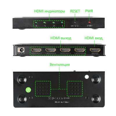 Розгалужувач PowerPlant HDMI 1x4 V1.4 (CA911509)