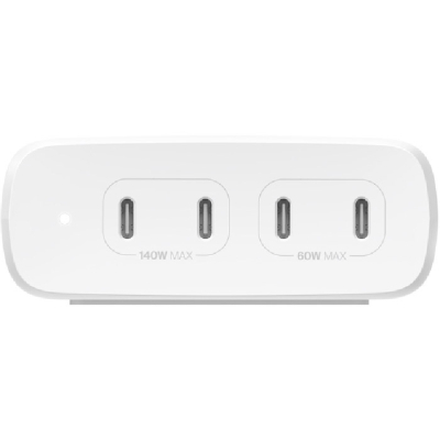 Зарядний пристрій Belkin 4хUSB-С GAN PD PPS 200W white (WCH015VFWH)