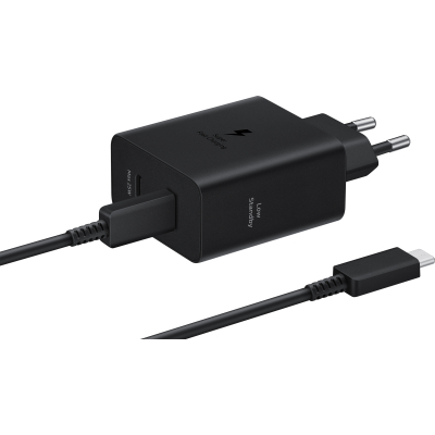 Зарядний пристрій Samsung 50W 2xUSB-С + cableUSB-C to USB-C 1.8m black (EP-T5020XBEGEU)