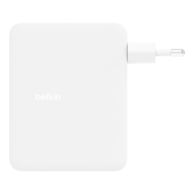 Зарядний пристрій Belkin 140W 3хUSB-С GAN PD PPS USB-A White (WCH014BTWH)