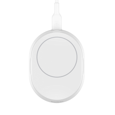Зарядний пристрій Belkin 15W Magnetic Stand Qi2 white (WIA008BTWH)