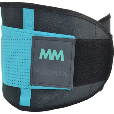 Пояс компресійний MadMax MFA-277 Slimming and Support Belt black/turquoise M (MFA-277-TRQ_M)