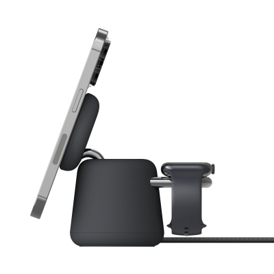 Зарядний пристрій Belkin 2in1 MagSafe iPhone/Watch/AirPods Charcoal Mass (WIZ020VFH36)