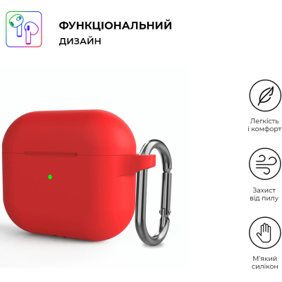 Чохол для навушників Armorstandart Hang Case для Apple AirPods 3 Red (ARM60322)