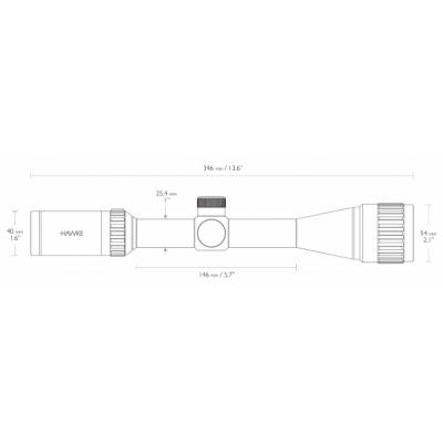 Оптичний приціл Hawke Vantage 4-12x40 AO (Mil Dot) (14141)