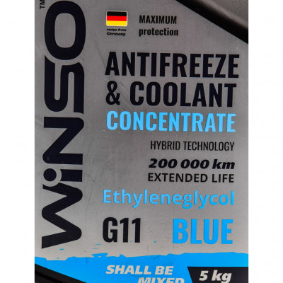 Антифриз Winso COOLANT CONCENTRATE WINSO BLUE G11 концентрат 5kg (881030)
