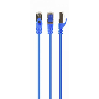 Патч-корд 3м S/FTP Cat 6A CU LSZH blue Cablexpert (PP6A-LSZHCU-B-3M)
