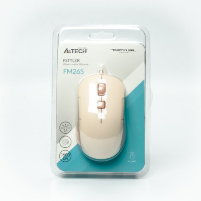 Мишка A4Tech FM26S USB Cafe Latte (4711421993494)