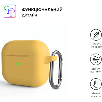 Чохол для навушників Armorstandart Hang Case для Apple AirPods 3 Yellow (ARM60325)