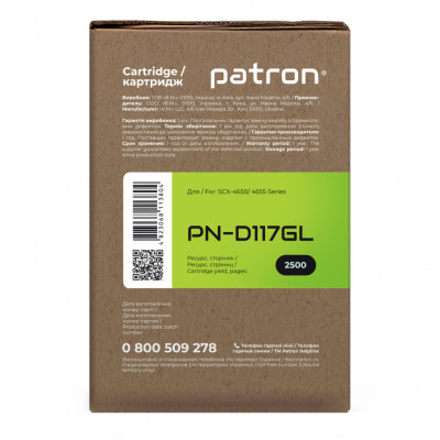 Картридж Patron SAMSUNG MLT-D117S (SCX-4650) GREEN Label (PN-D117GL)