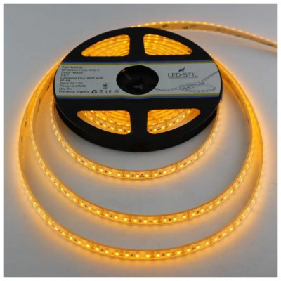 Світлодіодна стрічка LED-STIL 9,6 Вт/м 2835 120 діодів IP68 12 Вольт 70 lm ЖОВТИЙ (DFN2835-120A-IP68-Y)