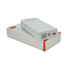 Батарея універсальна XO 20000mAh, PD/20W, QC/18W, Lightning, Type-C, USB, white (XO-PR144W)