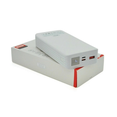 Батарея універсальна XO 20000mAh, PD/20W, QC/18W, Lightning, Type-C, USB, white (XO-PR144W)
