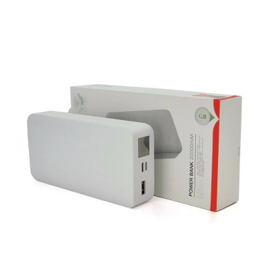 Батарея універсальна XO 20000mAh, PD/20W, QC/18W, Lightning, Type-C, USB, white (XO-PR144W)