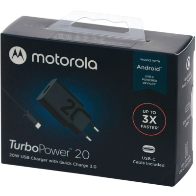 Зарядний пристрій Motorola 20W USB-A + cable 1m USB-C (SJMC202-C) (1060547)