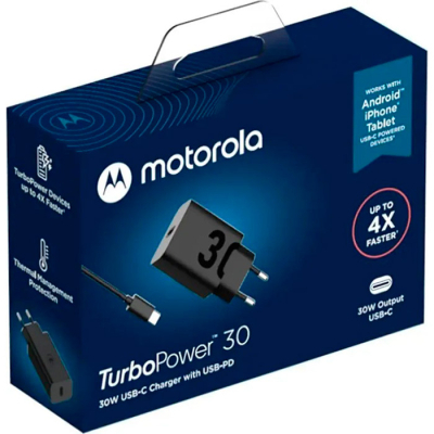 Зарядний пристрій Motorola 30W USB-C + cable 1m C-C (SJMC302) (1060546)