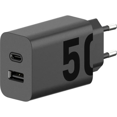 Зарядний пристрій Motorola 50W U+C + cable USB-C (SJMC502) (1060545)