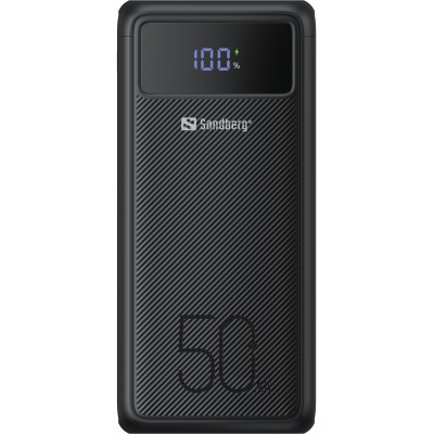 Батарея універсальна Sandberg 50000mAh 130W PD, 3хUSB 3xType-C LED 2W (420-75)