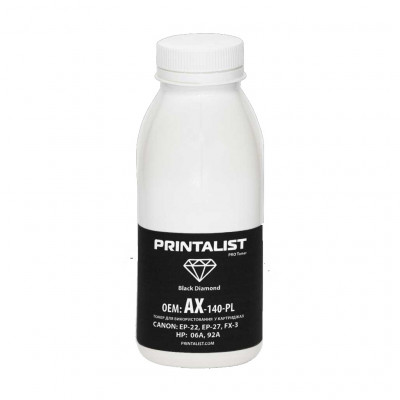 Тонер HP LJ 1100/5L/6L , 140г Black Printalist (AX-140-PL)