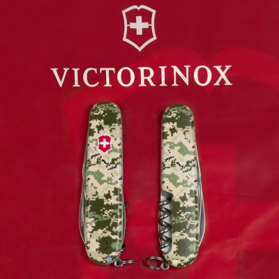Ніж Victorinox Spartan Army 91 мм Піксель + Лого (1.3603.3_W3941p)