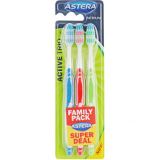 Зубна щітка Astera Active Trio Medium Середньої жорсткості 3 шт. (3800013518694)
