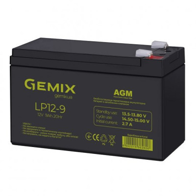 Батарея до ДБЖ Gemix LP 12В 9Ач (LP12-9)