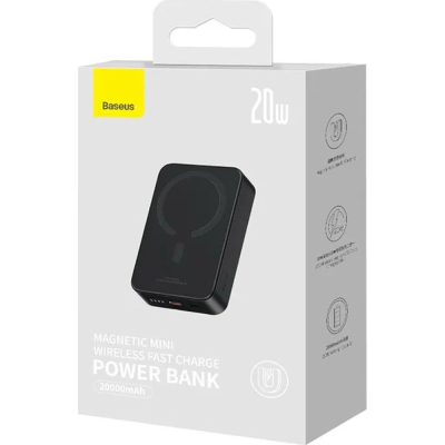 Батарея універсальна Baseus Magnetic Mini 20000mAh 20W, Black (P10022102112-01 / PPCXM20)
