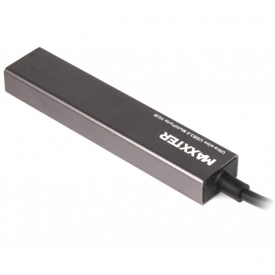 Концентратор Maxxter USB 3.0 Type-C 4 ports grey (HU3С-4P-02)