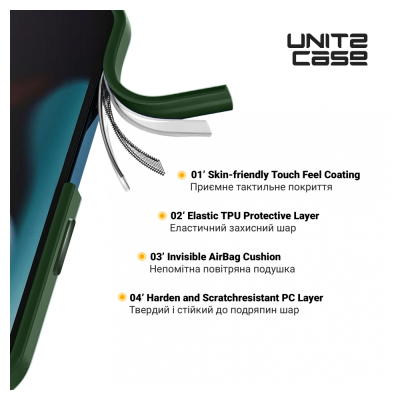 Чохол до мобільного телефона Armorstandart UNIT2 Apple iPhone 14 Pro Green (ARM69947)